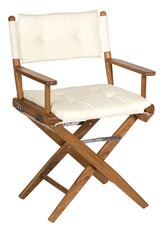 Whitecap 61043 Teak Director's Chair with Cream Cushion 18"